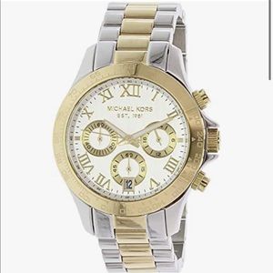 Michael Kors Unisex Two Tone Stainless Steel Band Chronograph Watch [MK5455]